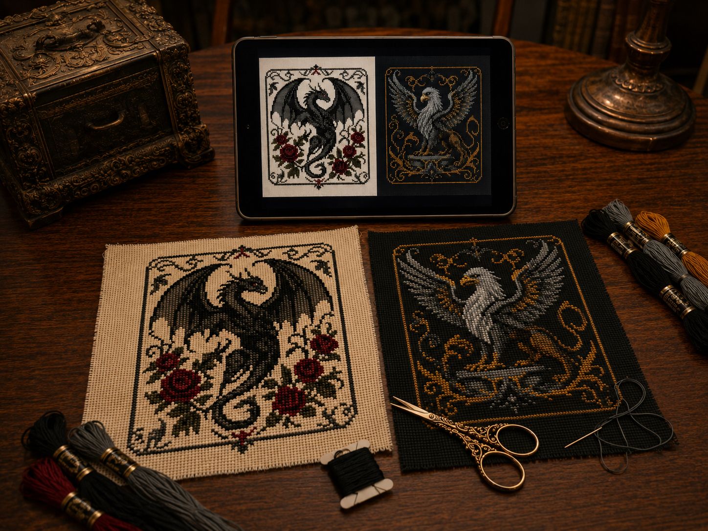 Community cross stitch work 3
