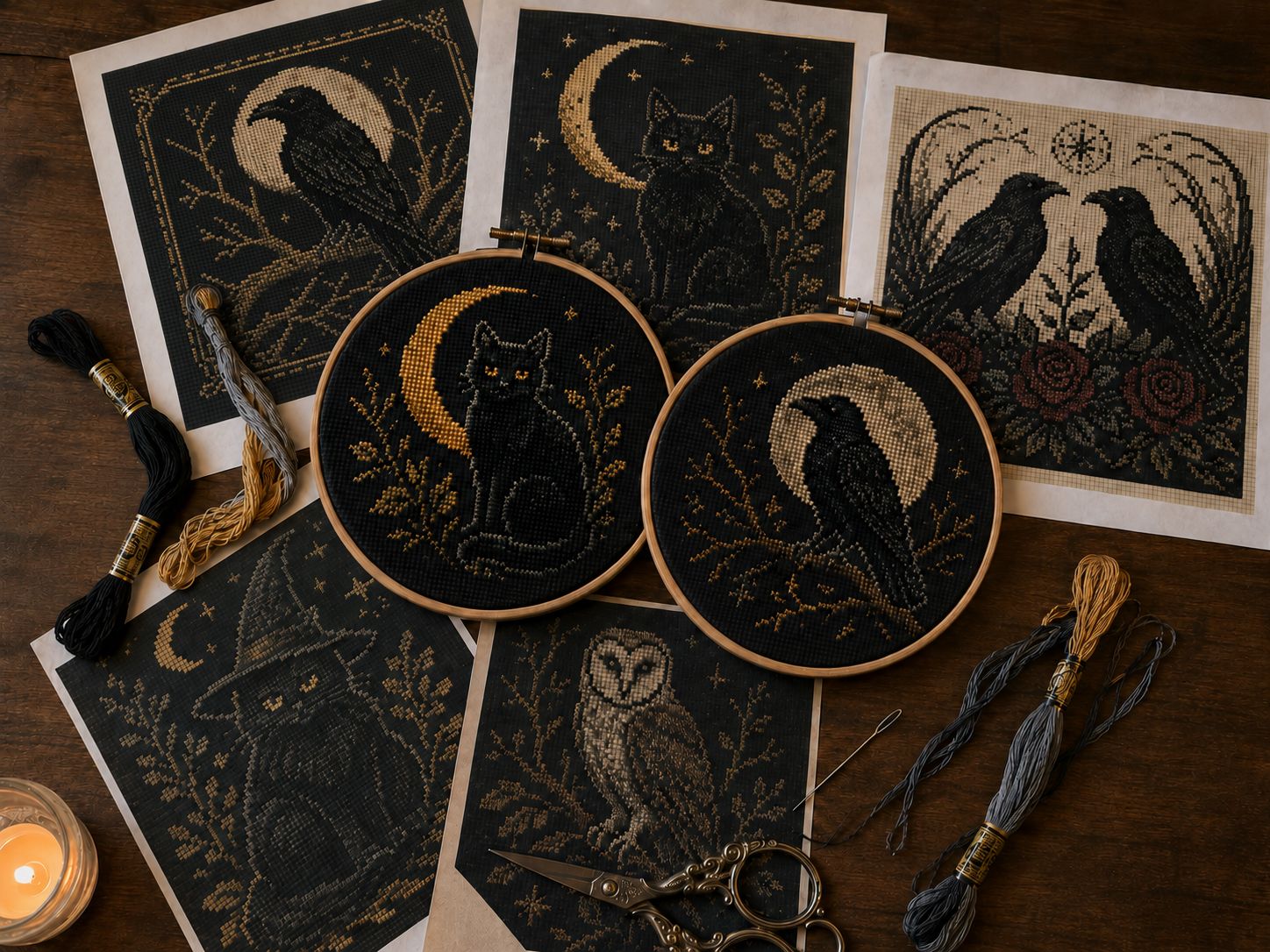 Community cross stitch work 4