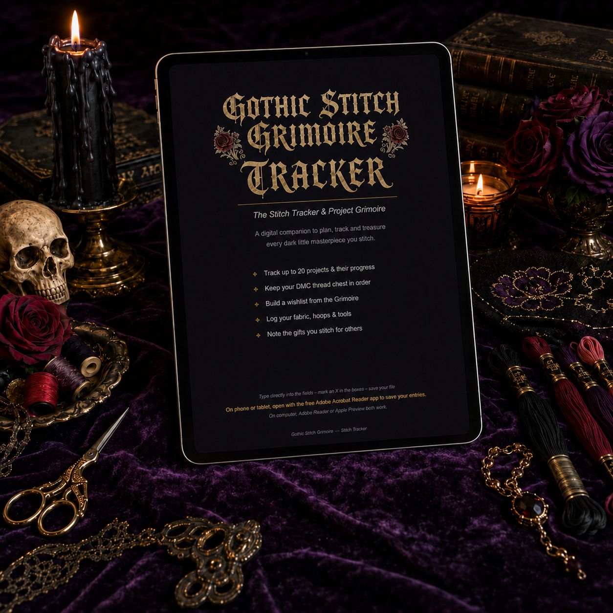 The Grimoire Stitch Tracker